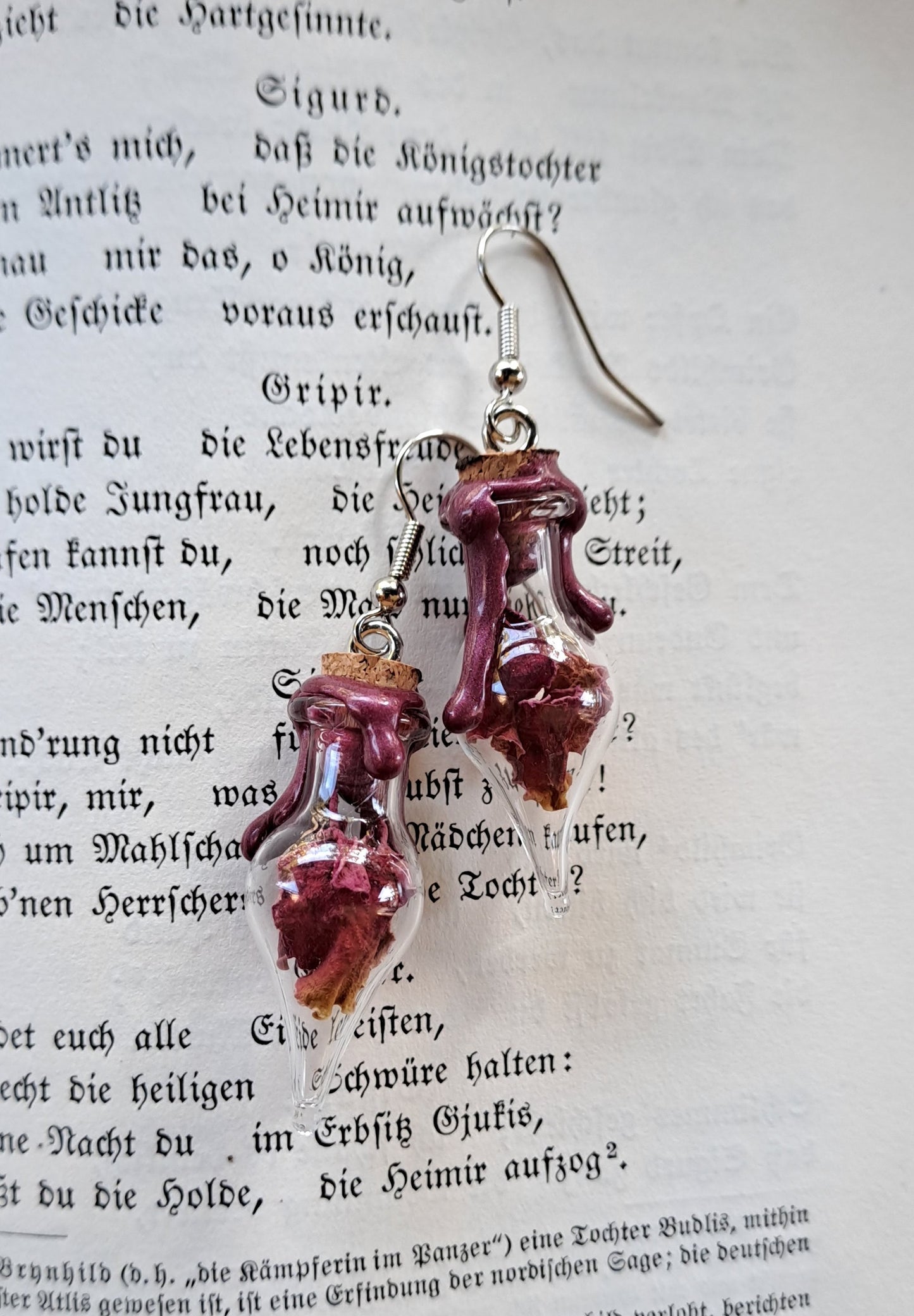 Dark Rose Alchemist Earrings