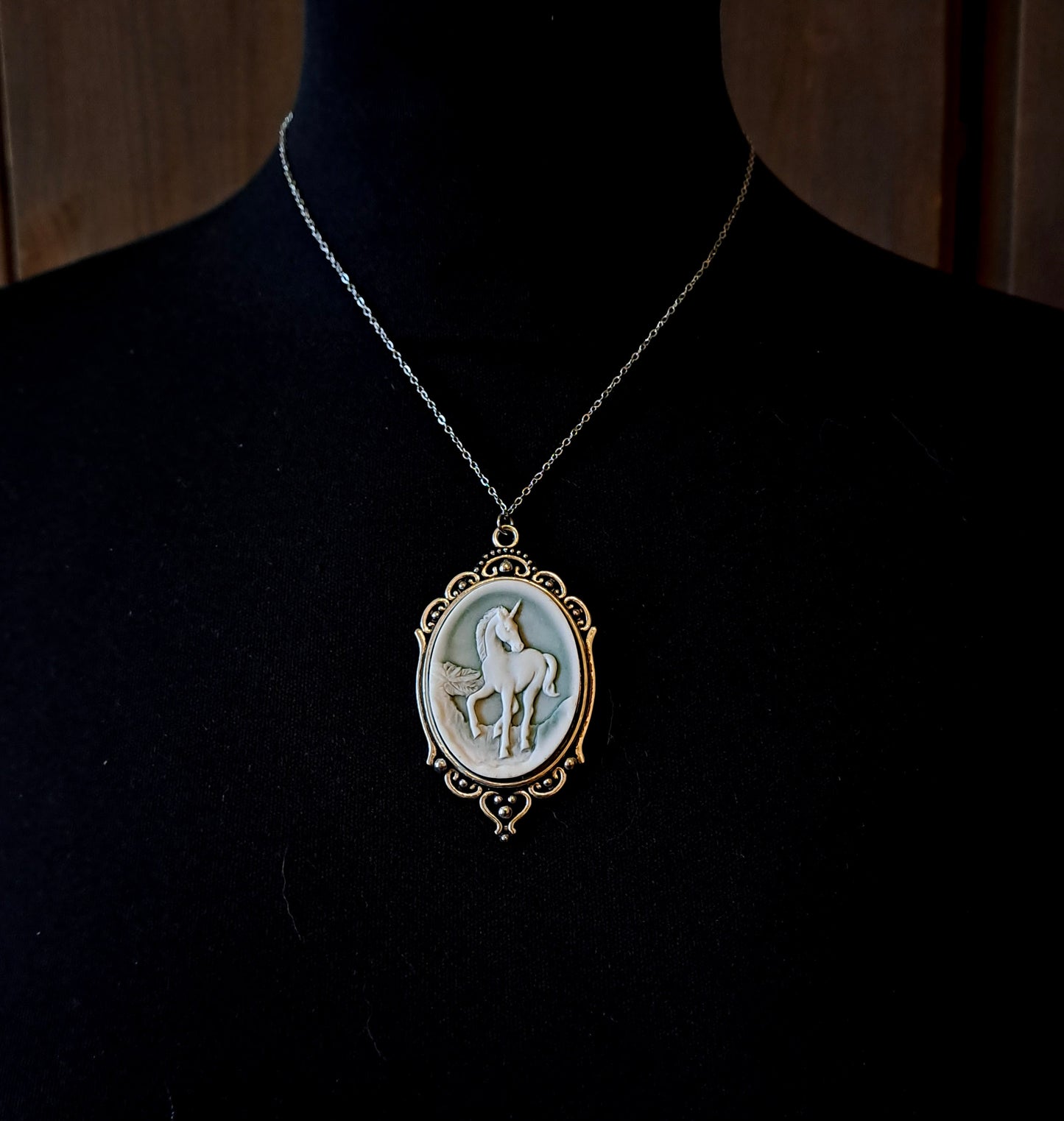 Unicorn Cameo Necklace