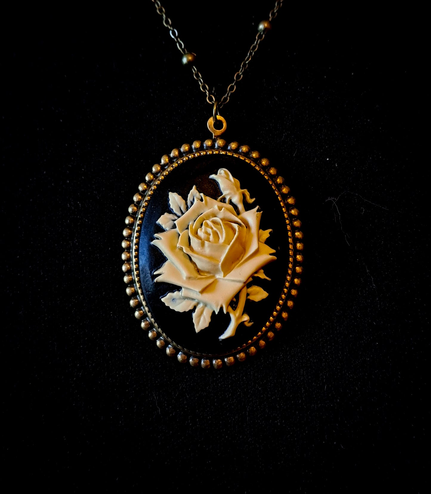 Rose Cameo Necklace