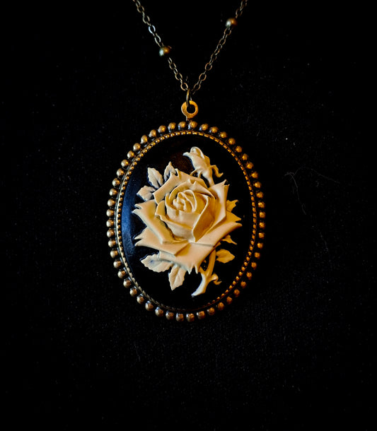 Rose Cameo Necklace